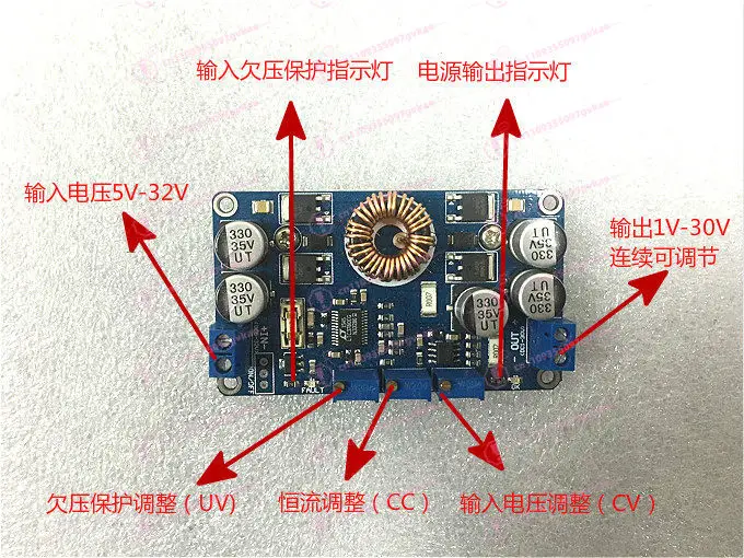 2PCS LTC3780 Buck-Boost Module 12V 24V CVCC Solar Regulator W/ Aluminum Heatsink