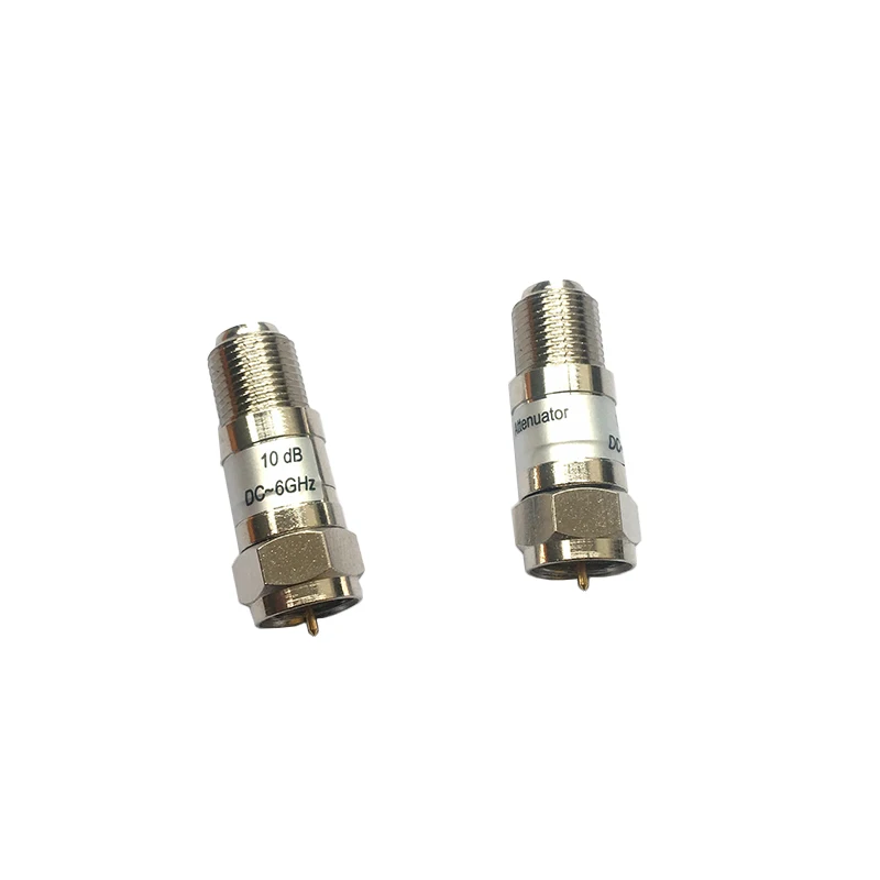 Free Shipping 1pcs 6GHz 75 Ohm 2W F Male to F Female TV Signal RF Coaxial Attenuator RF Accessory 1~40db  2 Watt Connector