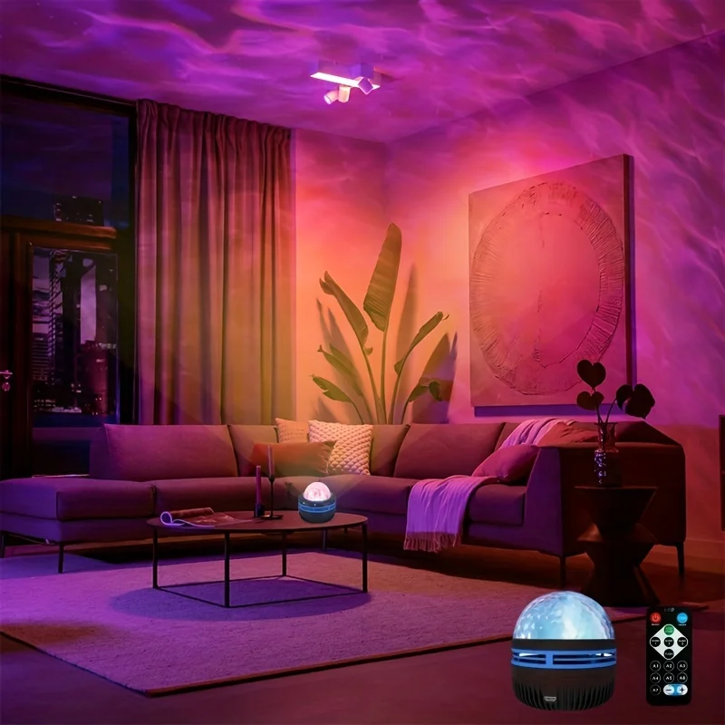 Art Decor Starry Sky Aurora Projector LED Stage Lamp USB Powered Fantasy Theme Night Light Color Changing with Remote For Party