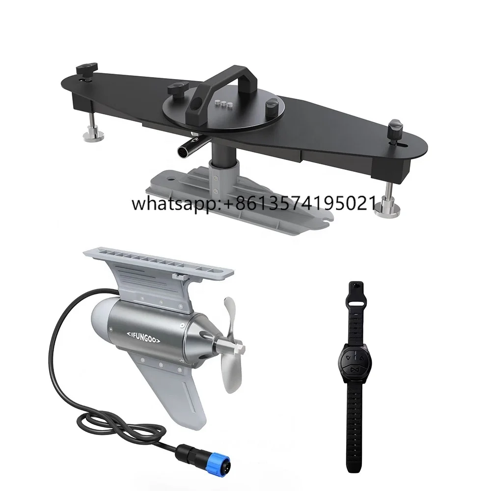 

450W High Thrust Brush Less Electric Motor Pedal System Remote Watch Control Kayak Boat Propeller with Fixing Parts Watch