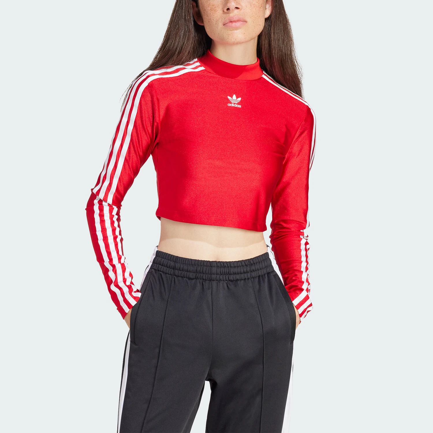 

Adidas натуральная клеверная женская короткая спортивная футболка с длинными рукавами в стиле ретро IR8132