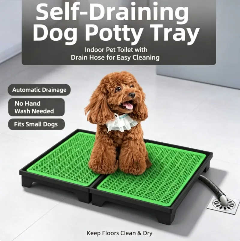 ZHAYA Dog Toilet Flushing Direct Drainage Sewer Sturdy and Durable Indoor Toilet Training for Dogs Easy Clean Pet Products