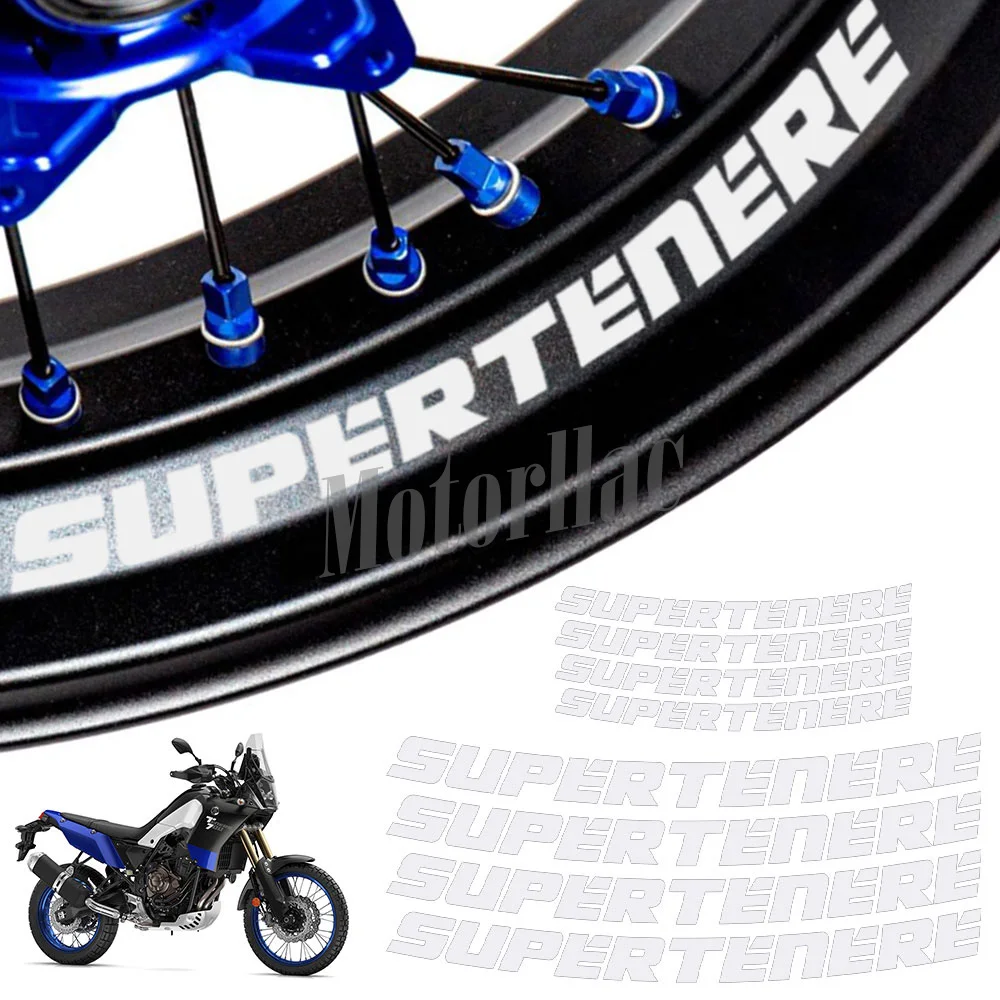 Motorcycle Reflective Wheel Rim Sticker Decal Accessories Waterproof For TENERE 700 XT660Z Ténéré 900 XT 1200 Z Super