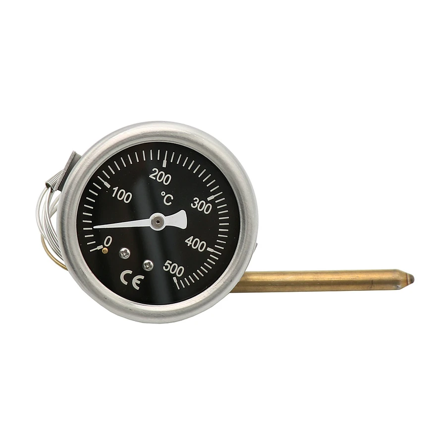 304 Stainless Steel Pizza Oven Electric Oven Bread Kiln Thermometer Pointer Temperature Display 500 Degrees Temperature Gauge