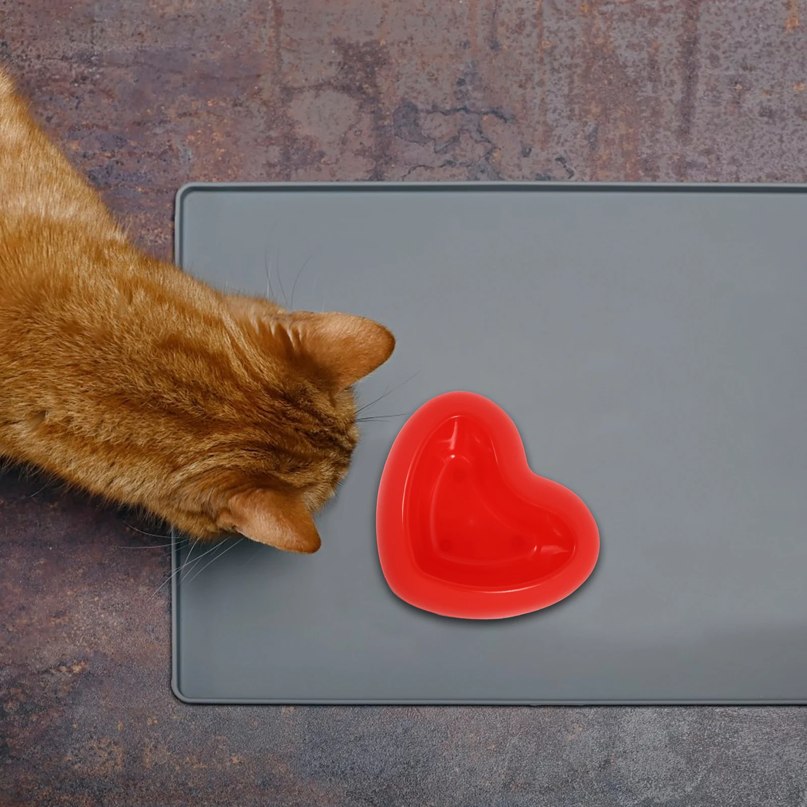 

2Pcs Heart Shaped Pet Feeder Bowl Stylish Colorful Slow Eating Food Water Dish for Cat Dog Lick Feeding Tool Pet Water Bowl