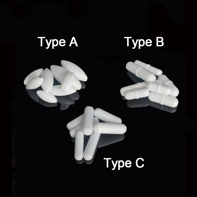 5Pcs Laboratory Magnetic Bar Cylindrical Magnetic Stirrer Rod Stirrer- Mixer Stir Bars Magnetic Stirrer School Laboratory