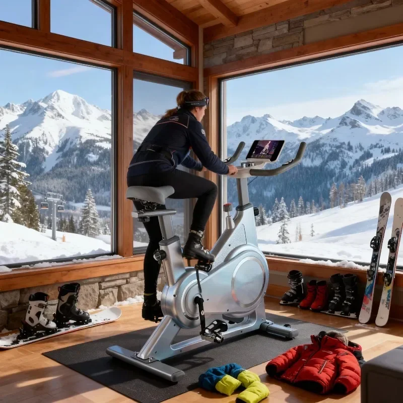 

Smart Console Indoor Spinning Bike, Large Interactive Screen Stationary Bicycle For Home Daily Fitness