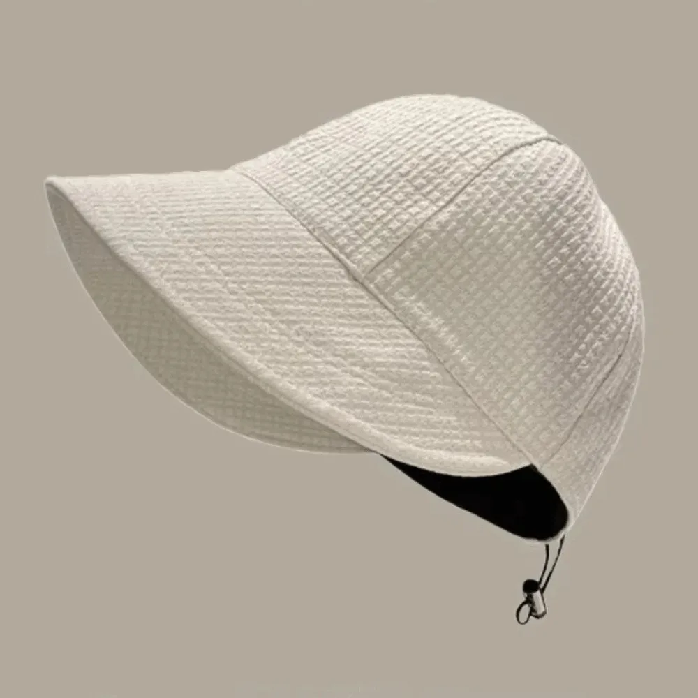 

Breathable Solid Color Waffle Bucket Hat Quick-drying Anti-UV Waffle Beach Cap Casual Korean Style Fisherman Hat Camping