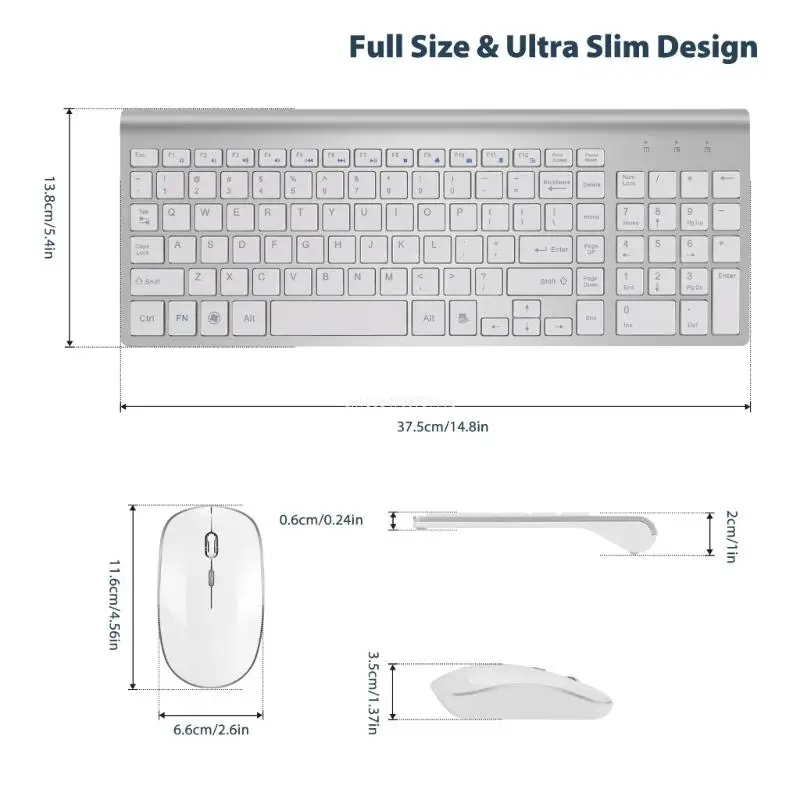 Imagem -06 - Combos Mouse Teclado sem Fio Teclados Computador Usb sem Fio Conjunto Mouse Dropshipping