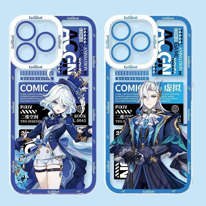 Genshin Impact Furina Neuvillette Case For Samsung Galaxy S25 S24 S23 S22 Ultra Plus S23FE S24FE A55 A35 A15 A16 A56 A36 Casing - náhled 4