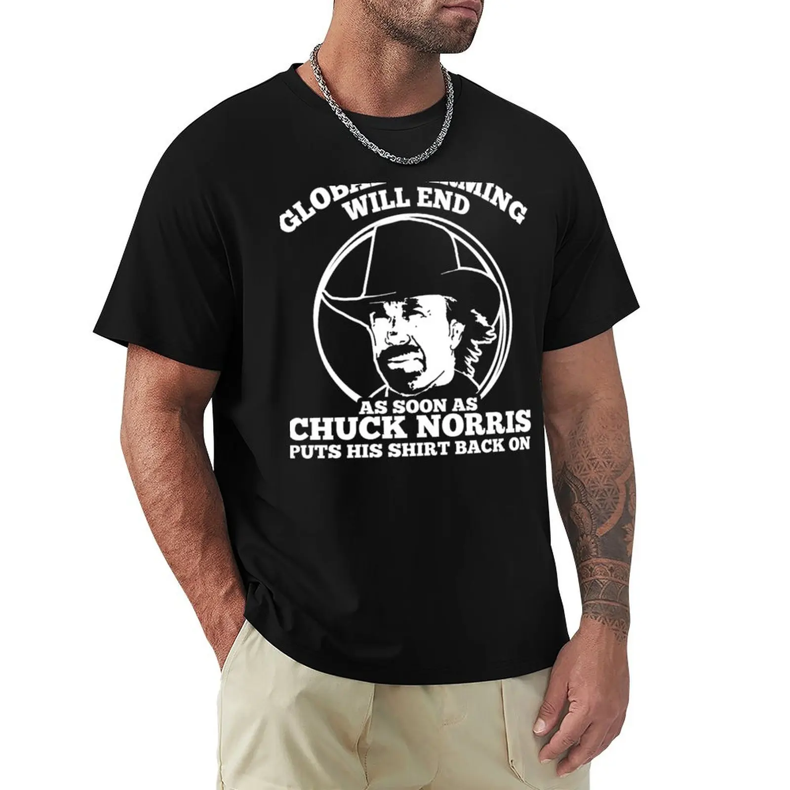 

Chuck Norris fact T-Shirt Holiday Party T-Shirt for Men
