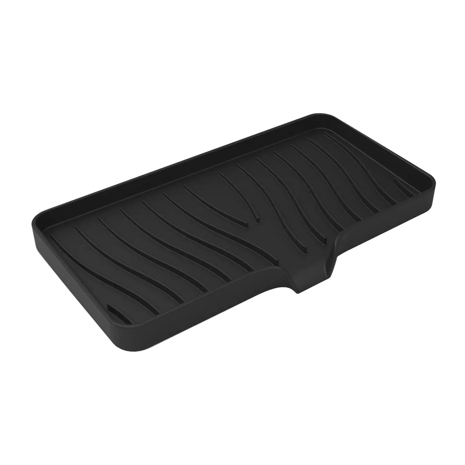 Auto Draining Silicone Soap Dish Tray Slanted Soap Container Bathroom Storage for Shower Sink Countertop