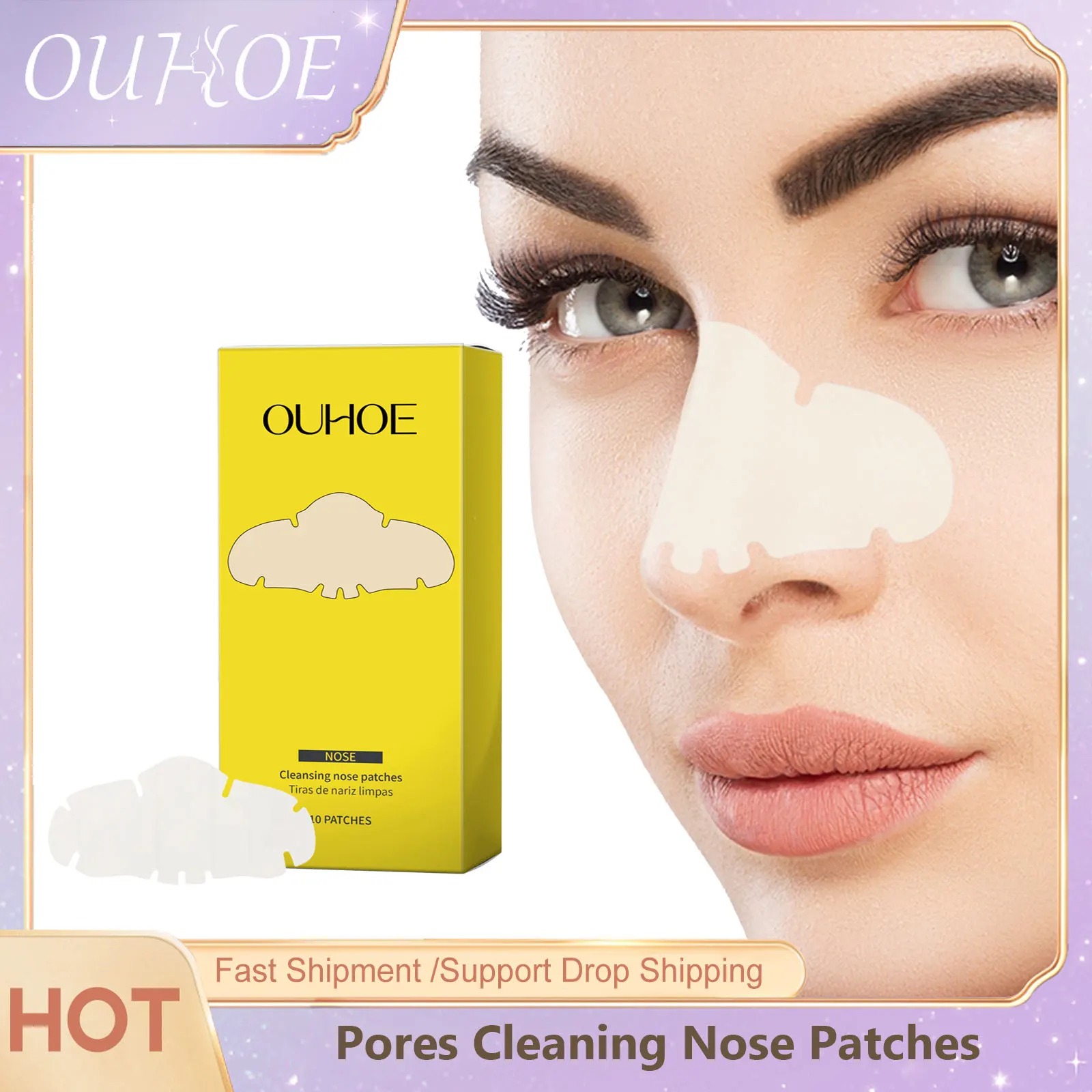 

Pores Cleaning Mask Nose Remove Blackhead Pimple Shrink Pores Gentle Care Oil Control Moisturizer Nose Pore Refining Patches