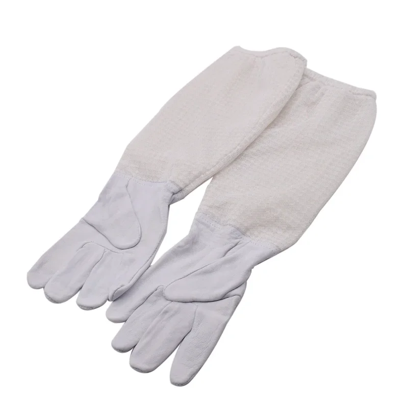 

Beekeeper Gloves Three-layer Net Protective Sleeves Ventilated Beekeeping Gloves Beekeeper Prevent Anti Bee Gloves Beehive Tools