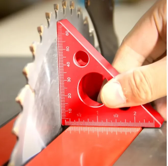 Aluminum Right Angle Ruler Triangle Scales Woodworking Carpenter's Square Machinist Height Measuring Tool Gauge
