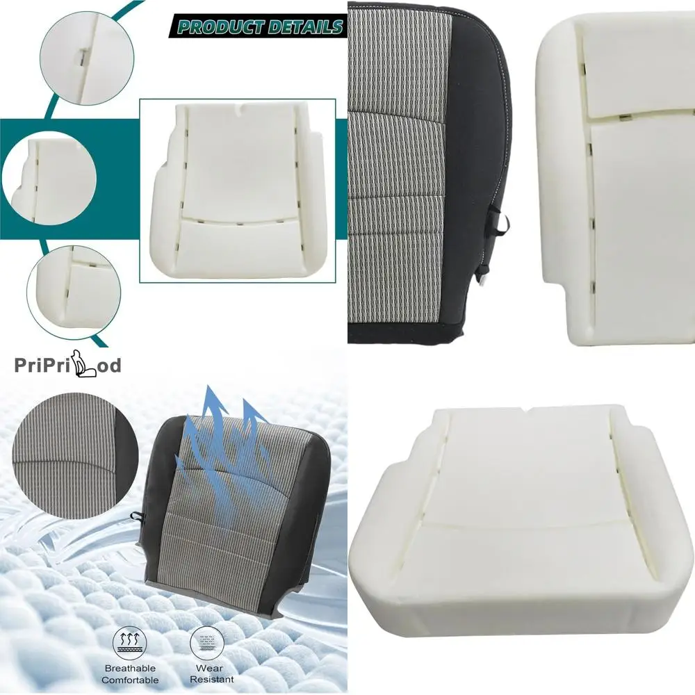 

Серая нижняя и пенопластовая подушка со стороны водителя, сменный чехол на сиденье, совместимый с Dodge Ram 1500 2500 3500 4500 5500 2009 2010 201