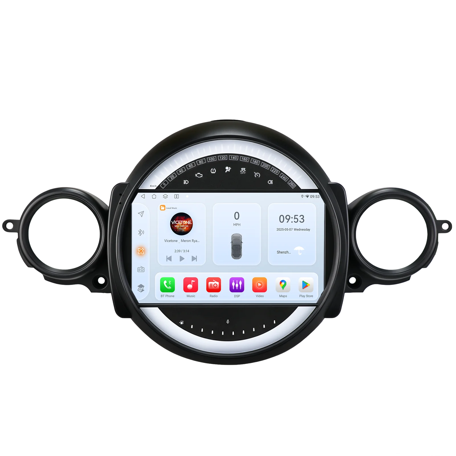 2Din 360Cam Android 14 Autoradio für BMW Mini Cooper R56 R60 R51 2006-2014 Auto-Multimedia-Player Intelligenter Bildschirm Autoradio Carplay 6115