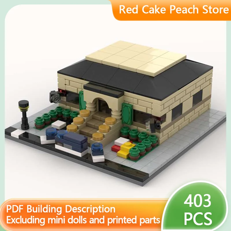 

Конструктор City Street View Model MOC: Модульный набор «Банк в центре города» для детей, развивающий творческие способности, идеальный подарок на праздники