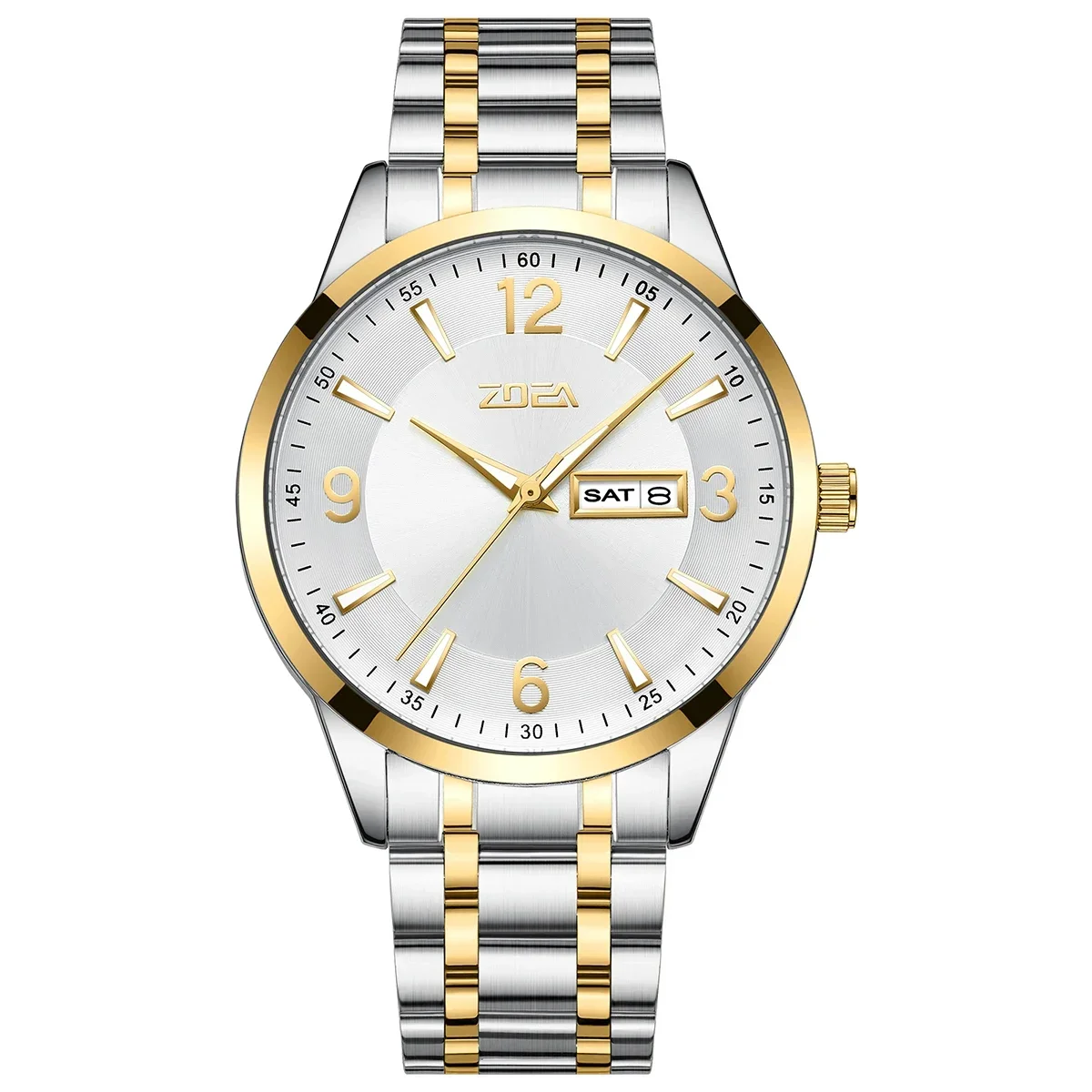 

ZOEA Business Men's Watch. Adopts luminous dial and hands design, fitted with solid stainless steel strap. 30 meters de