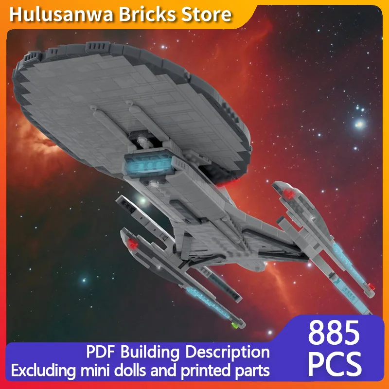 

Military Heavy Space Cruiser Model MOC Building Bricks War Equipment Modular Technology Gifts Holiday Assemble Children Toy Suit