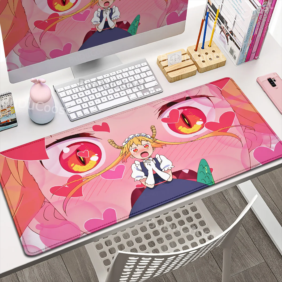 Anime Miss Kobayashi's Dragon Maid Mouse Pad Computer Gamer Accessories Xxl Non-slip Keyboard Desk Mat Cute Girl Rubber Mousepad