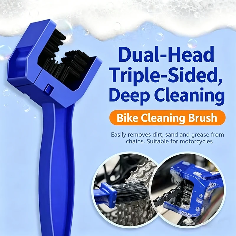 Cepillo de Limpieza de Cadena para Motocicleta y Bicicleta de Carretera, Portátil, Herramienta de Mantenimiento