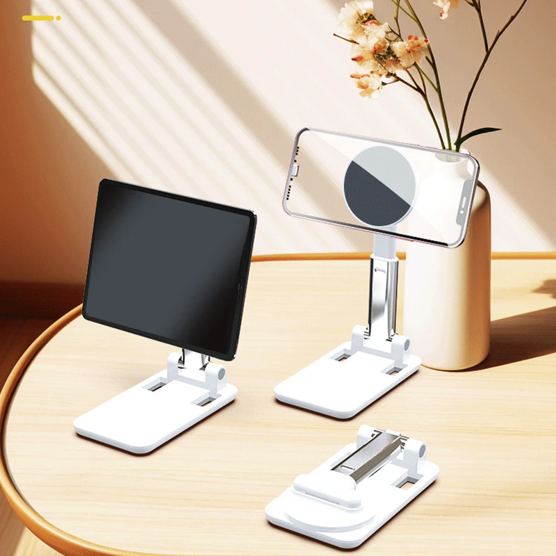 Foldable Magnetic Phone Holder Liftable Desktop Smart Phone Stand Bracket For IPhone For Magsafe For Huawei Xiaomi