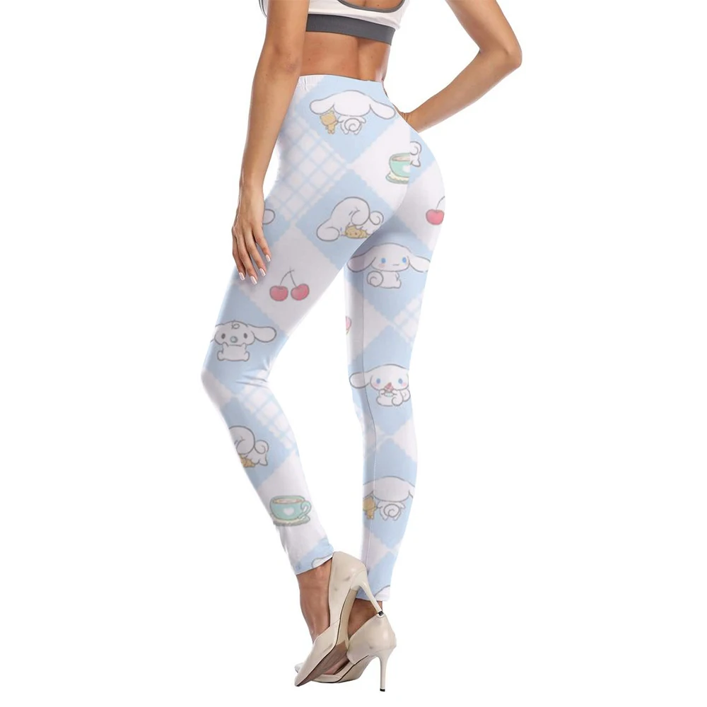 Leggings College Kuromi Hello Kitty pour femmes, taille haute, vêtements décontractés doux, pantalons crayon push-up pour le sport, le yoga et le fitness