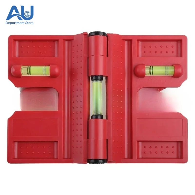 Upgraded Magnetic Post Level Tool 1 Pack 2 Folds for Storage Folding Angle Gauge with 3 Bubbl-es Portable Measure Tool