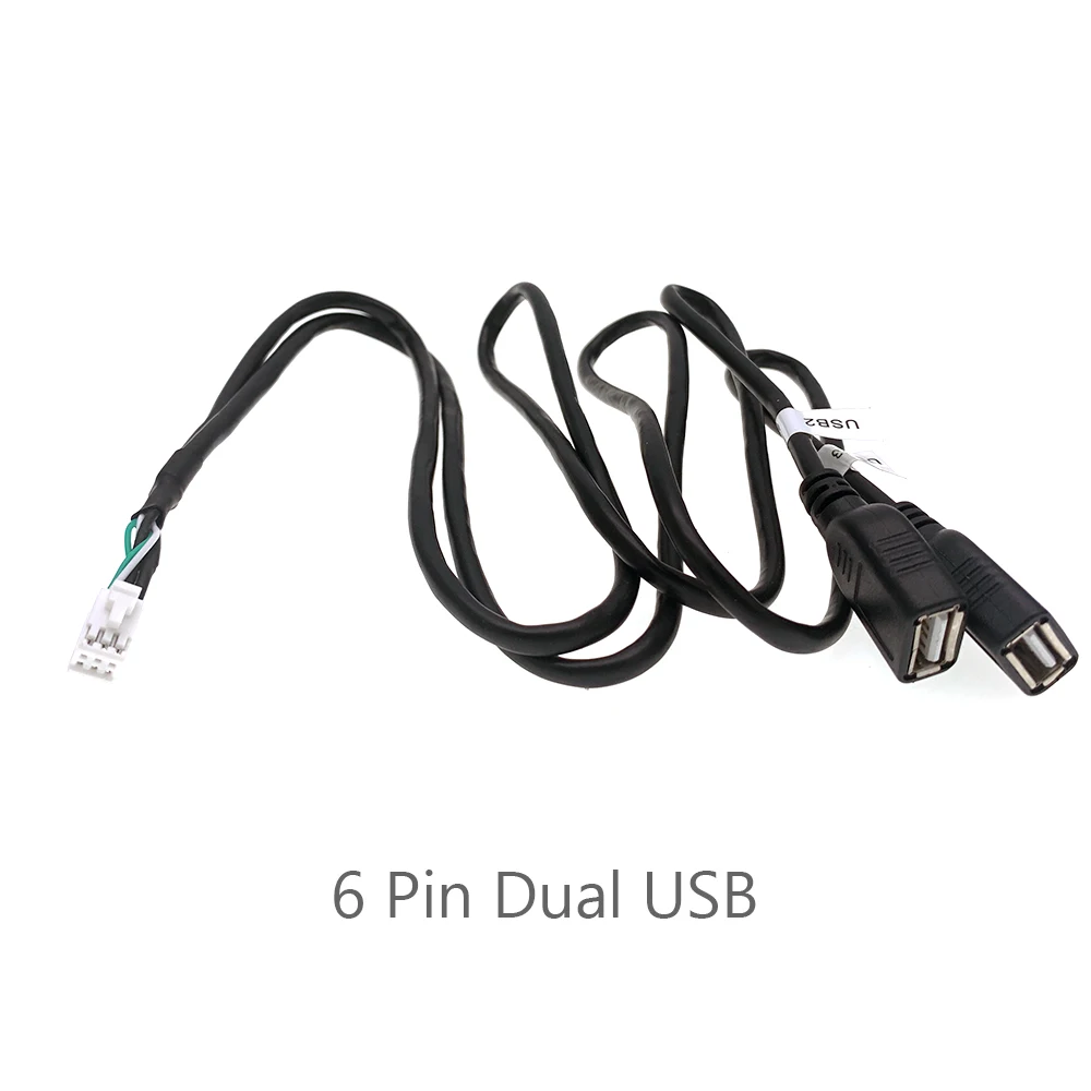 Universal 4 6 8 Pin USB Car Android Radio Player Plug Connector Dual USB Interface Cable Adapter For VW Audi Bmw Benz Android