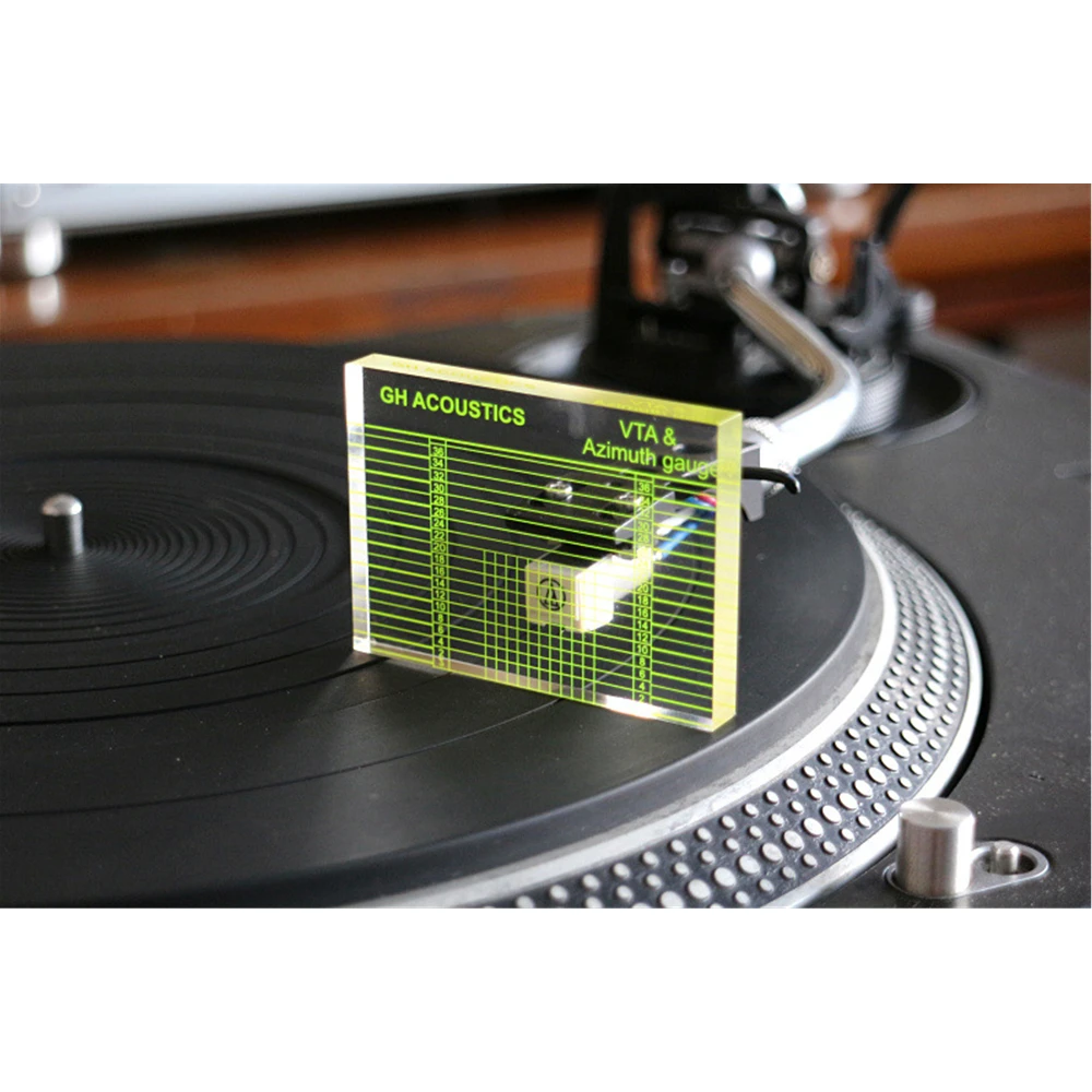 Phonograph VTA Azimuth Gauge Alignment Block Ruler VTA & Cartridge Azimuth Alignment Ruler Record Player Measuring Phono Tonearm