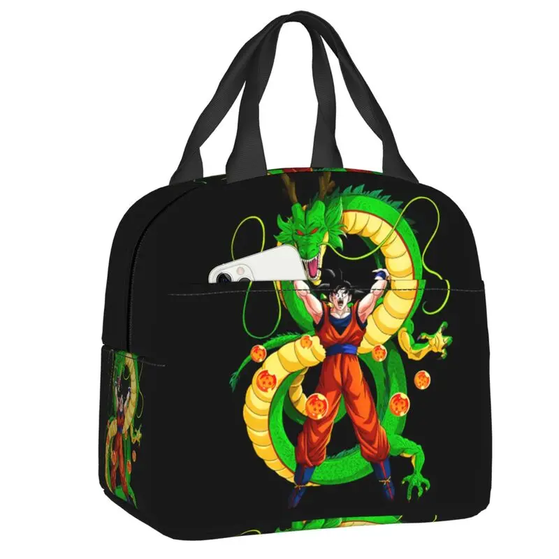

Многоразовые ланч-боксы с изображением Гоку и Шенрона для женщин, многофункциональная термосумка-холодильник для еды, изолированная сумка для обеда, для офиса и работы