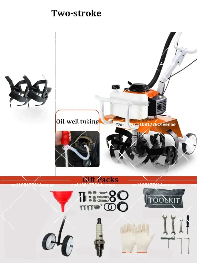Small Rotary Tiller Multi-Function Lawn Mower Micro Tiller for Soil Loosening Agricultural Equipment
