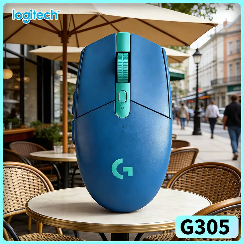 G305 LIGHTSPEED Mouse, 12000 DPI HERO Sensor, 6 Custom Buttons, 250h Battery, Logitech, PC Mac Gamer Essential Mouse