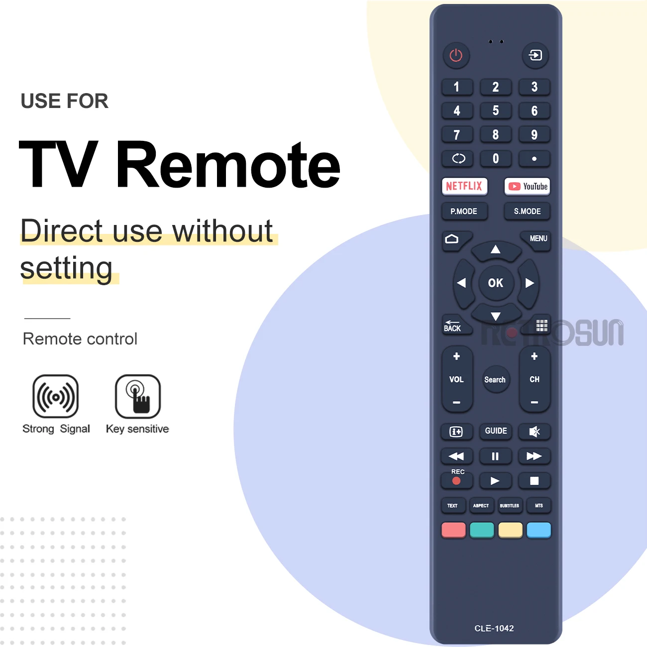 New CLE-1042 Remote Control for HITACHI Konka TV 50QLEDSM20 55QLEDSM20 58QLEDSM20 65QLEDSM20 75QLEDSM20