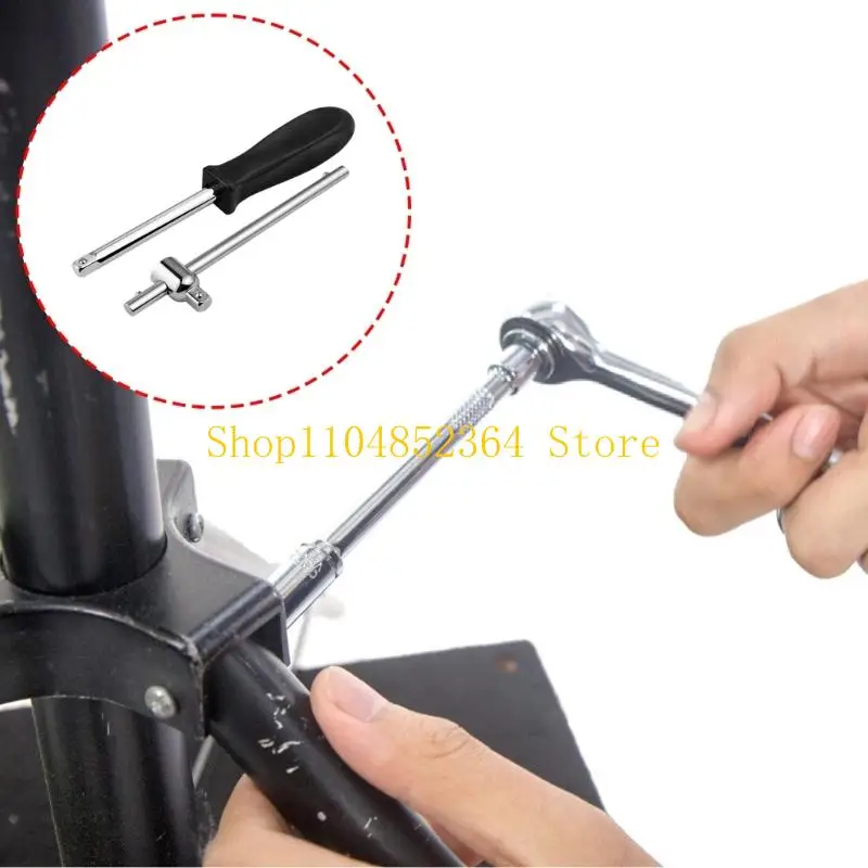 

652F High Strength 1/4" Drive Carbon Steel Sliding Handle Adapter 2 Piece Set For Socket Wrench Compatibility