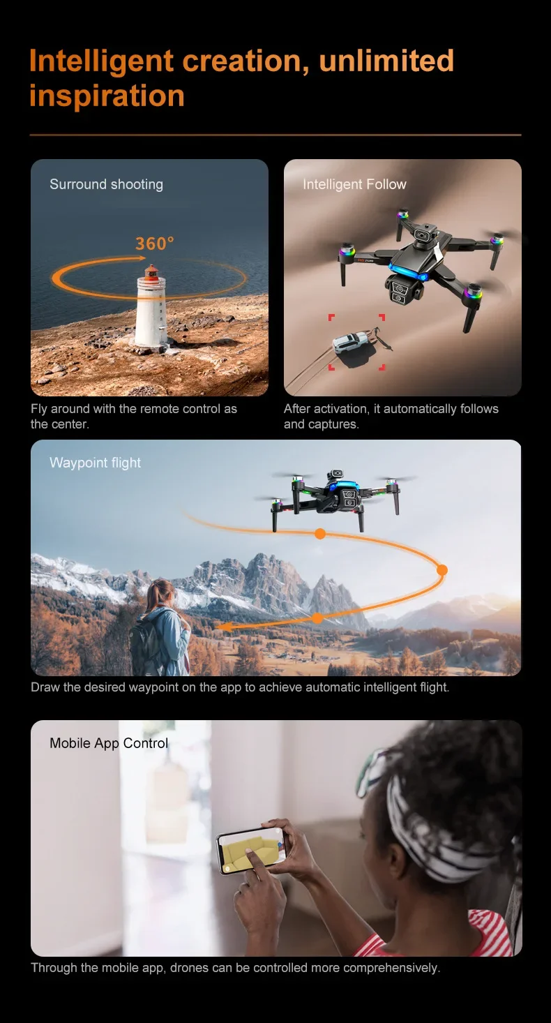 Rg706Max نظام تحديد المواقع بدون طيار 8K المهنية كوادكوبتر 5G واي فاي طائرات بدون طيار Fpv فرش السيارات تجنب العوائق التصوير الجوي درون اللعب #6