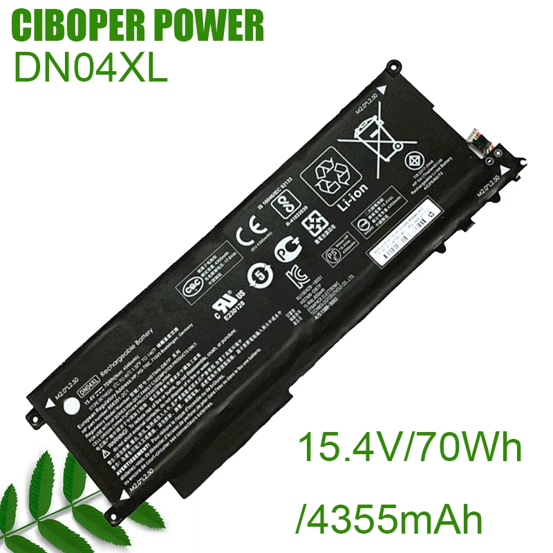 

CP Genuine Laptop Battery DN04XL 15.4V/70wh/4355mAh HSTNN-DB7P 856843-850 856301-2C1 For ZBOOK X2 G4 Series Notebook