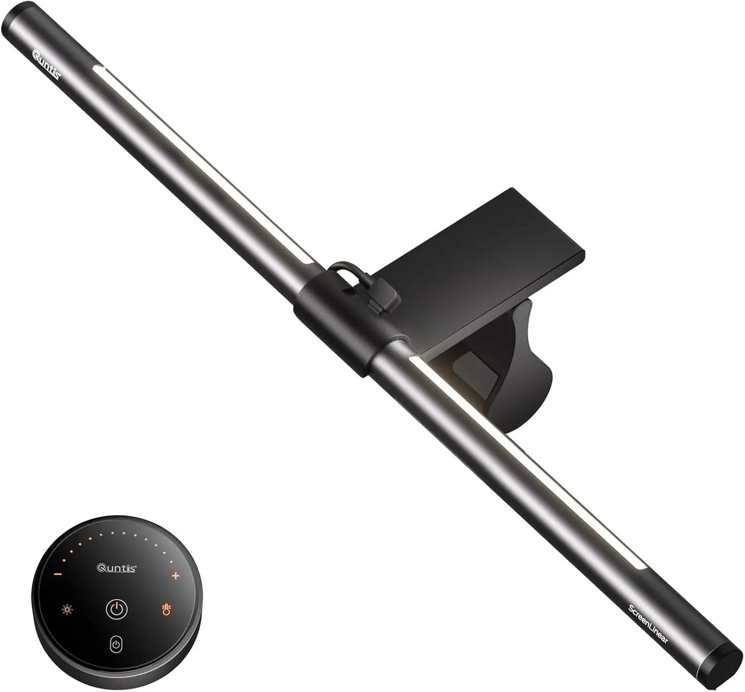 Computer Monitor Light Bar with Remote, Eye-Care Desk Lamp for Home Office Gaming, Stepless Dimming and Color Temperature, Gray