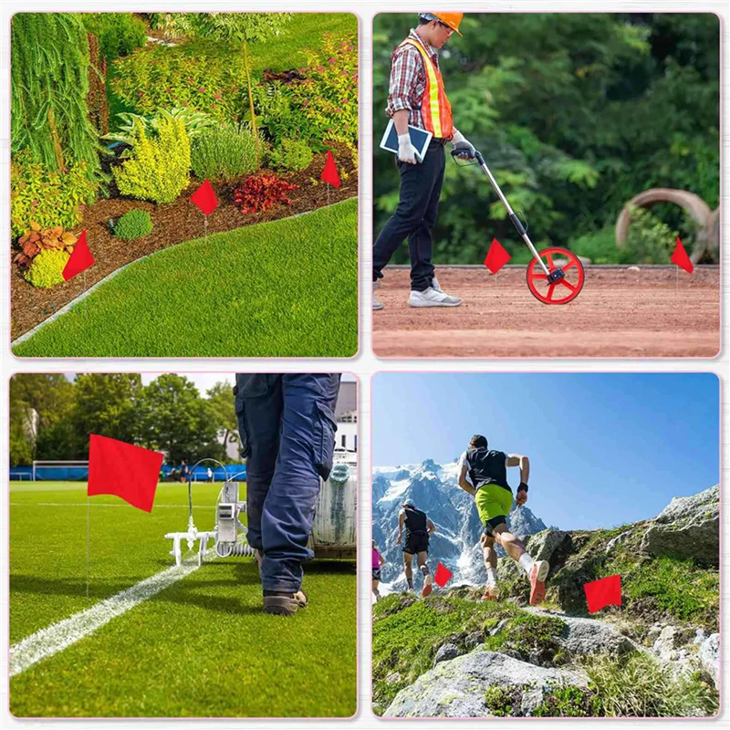 

【Best Selling】200Pack Marking Flags, Red Yard Flags 15X4x5inch, Marker Flags, Lawn Flags Markers, Irrigation Flags, Landscape Fl