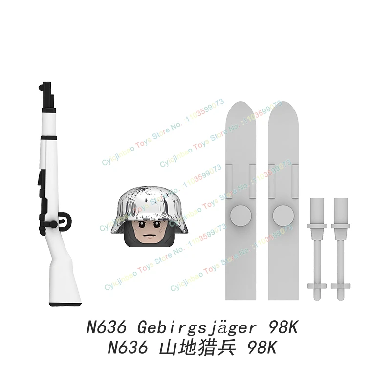 Moc militar guerra montanha caçador soldados armas arma armadura capacete acessórios blocos de construção modelos brinquedos das crianças presentes