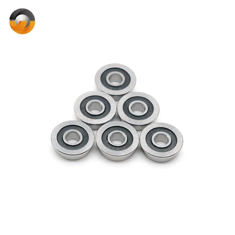 F605-2RS Bearing 5x14x5mm (10 Pcs) Abec-7 Miniature Flanged F605RS Ball Bearings F605 RS