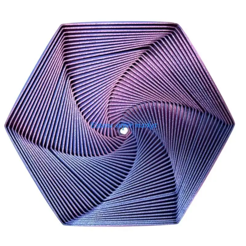 090B Colorful Toy Infinitely Hexagon Decompression Toy Desk 3D Printed Geometric Props Anxiety Tool for Autistic Children