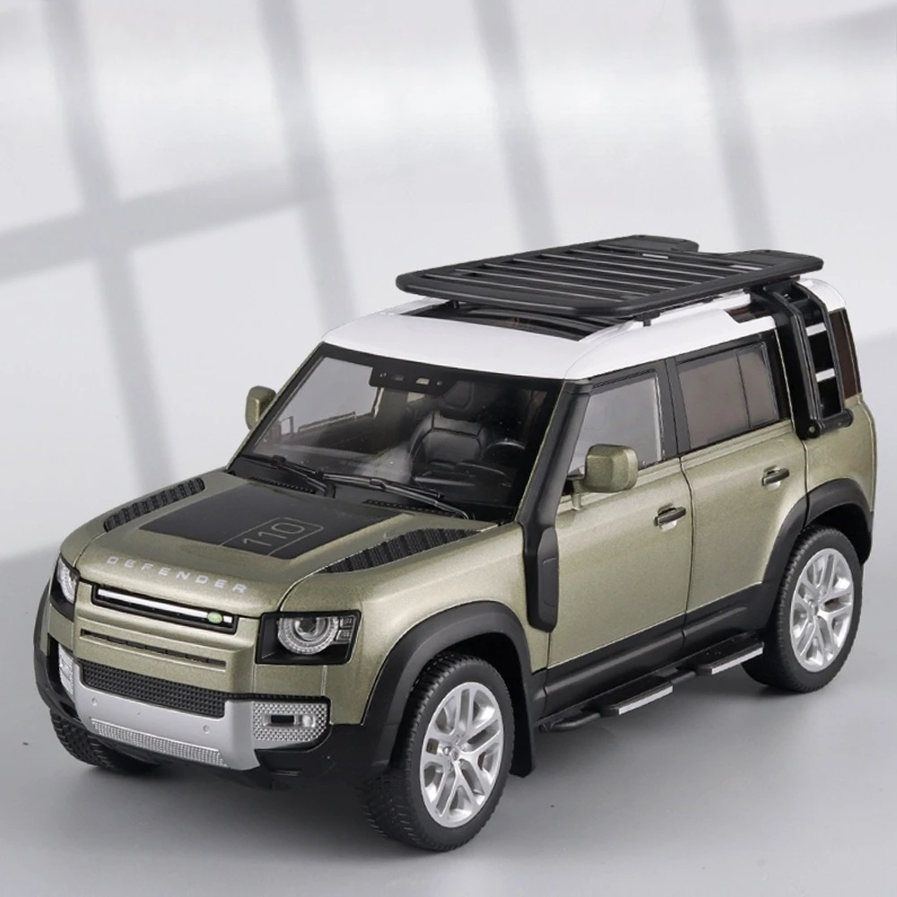

1:18 Defender 110 Alloy car model front wheel steering multifunctional simulation off-road vehicle model children's toy ornament