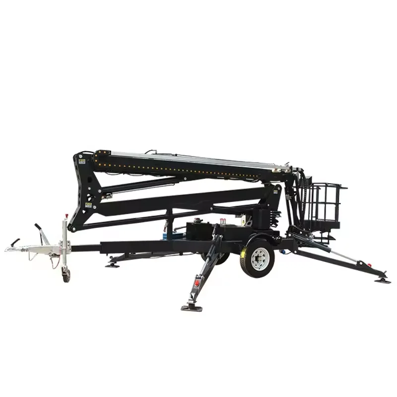 YG 16M Diesel Petrol Power Telescopic Lifting Table Cherry Picker Aerial Work Lift Platform Towable Boom Lift For Trimming Trees