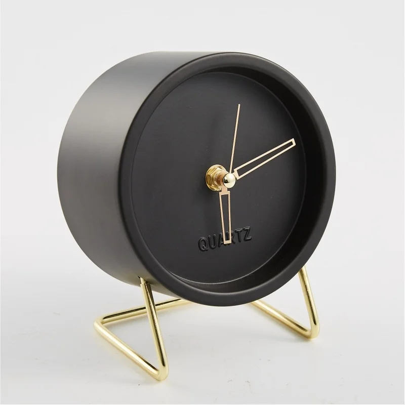 

Nordic Luxury Desk Clock Table Minimalist Creative Modern Standing Table Clock Desktop Bedroom Reloj De Mesa Home Decor AD50TC