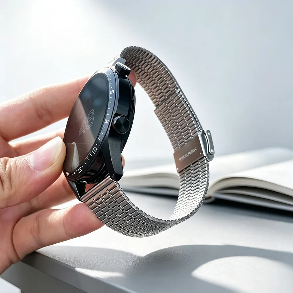 20/22mm Doppel Sicherheitsschnalle Band für Amazfit GTS/2/2e/3/4 Mini/GTR /GTR2/3/4/Pro Bip Armband Huawei Uhr 4/3GT5/4/3/2 Armband – Detail 1