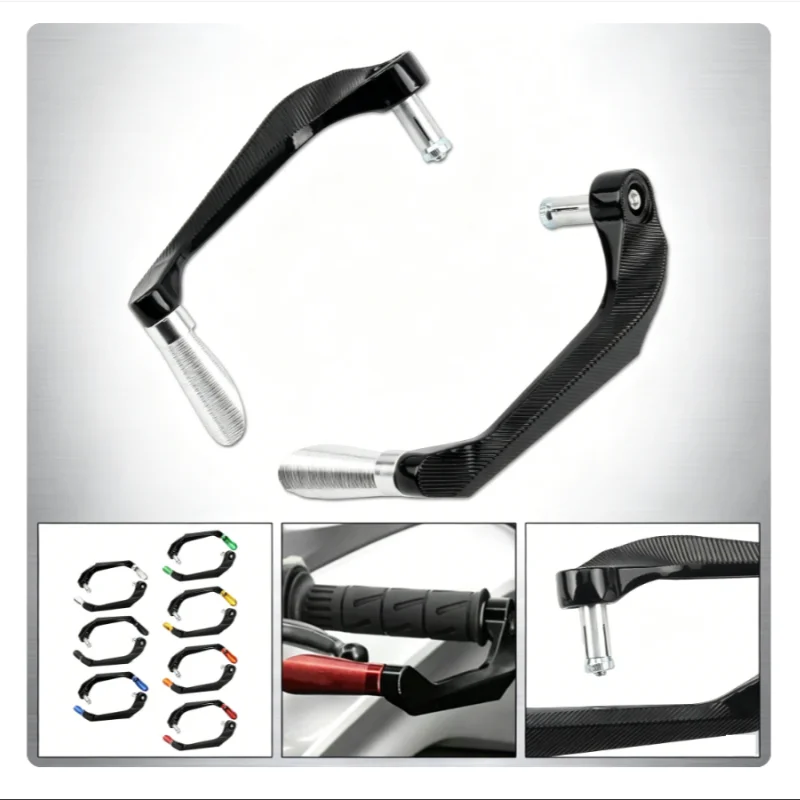 Universal Motorcycle Brake Clutch Lever Guard, Die-cast Aluminum Alloy Handlebar Handguard Anti-fall Protector Accessories