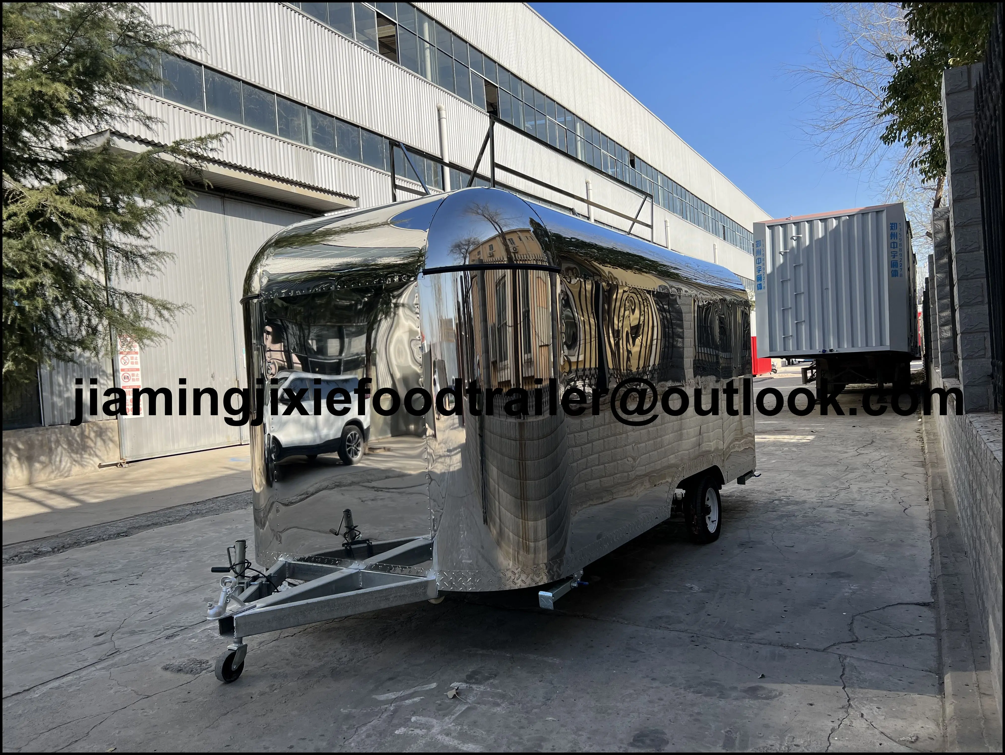 

Mobile Coffee Aluminum & Stainless Steel Food Trailer Fully Equipped Fast Food Concession Van Truck with Full Kitchen Sale