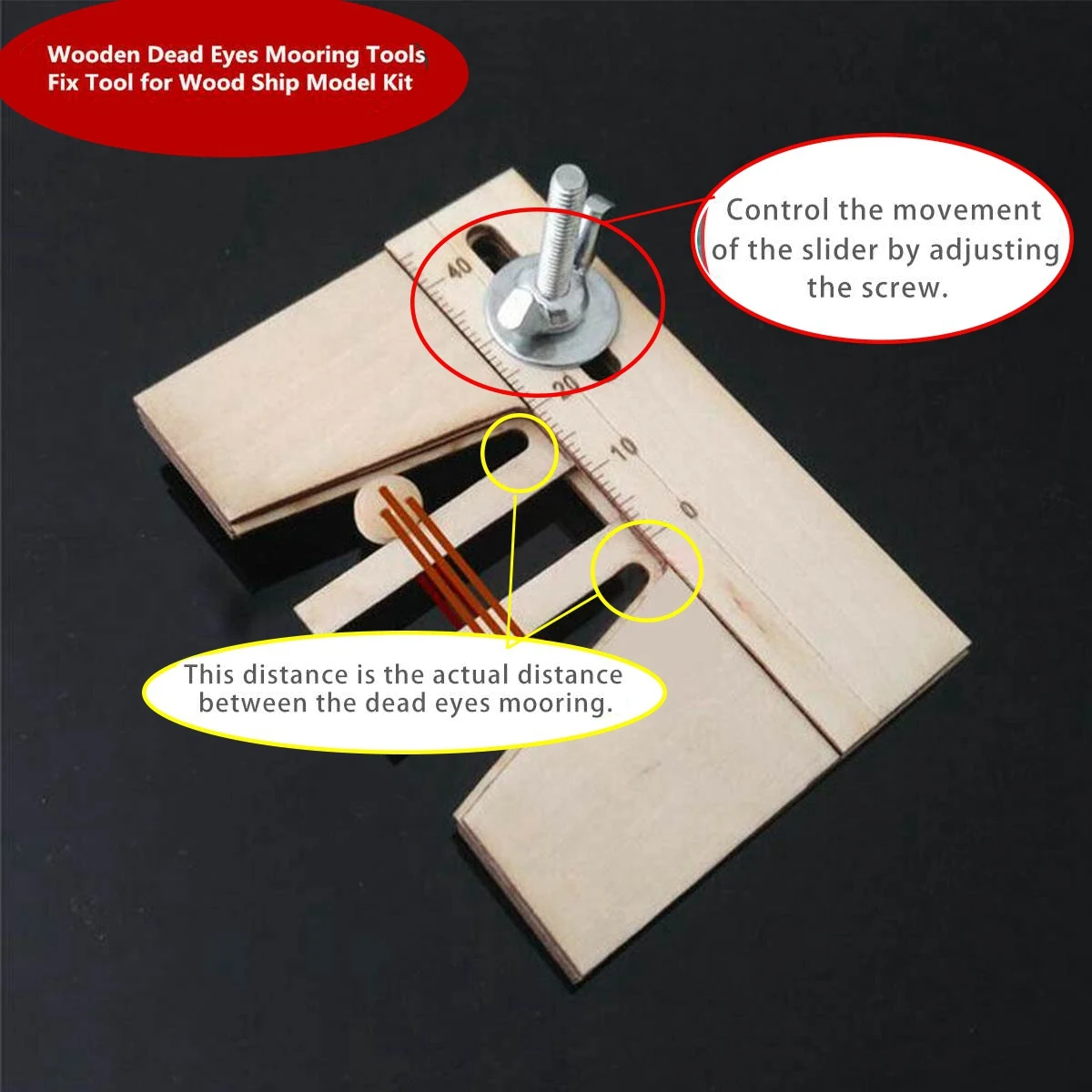 Wood Ship Model Kit Home Accessories Assembly Fix Hand Practical Auxiliary DIY Mooring Tool Wooden Adjustable Dead Eyes